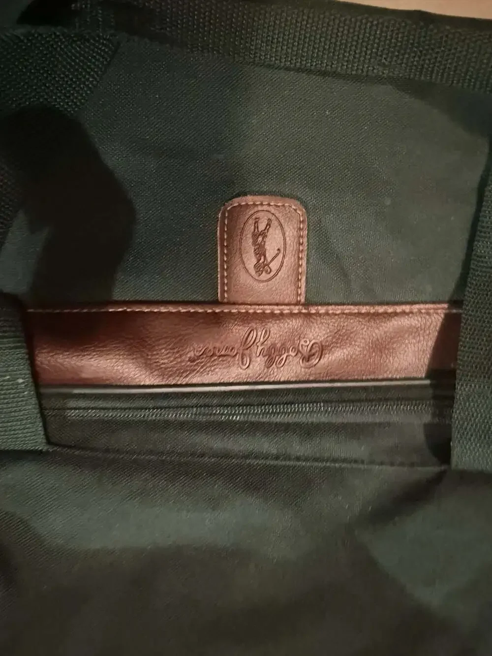 Vintage Bobby Jones Heritage Green Canvas and Faux Leather Trim Duffle Weekender